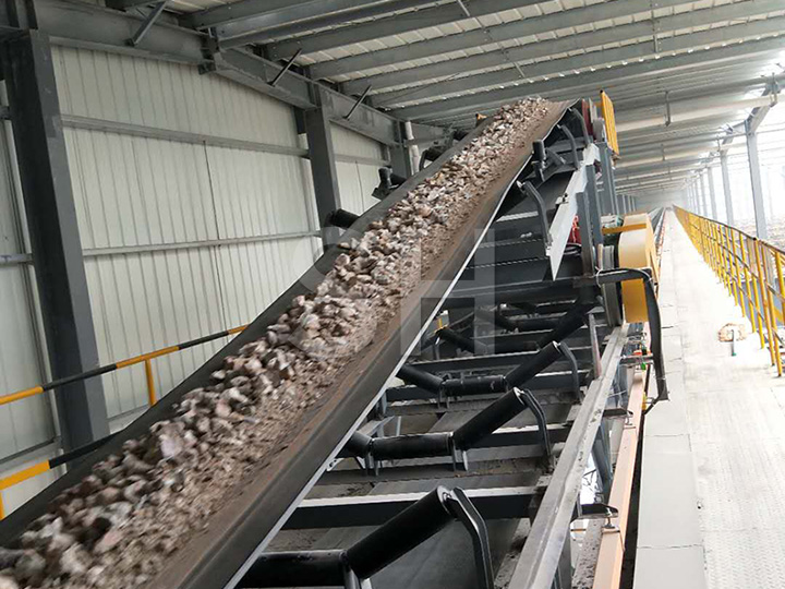 Unloading car belt conveyor